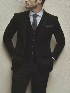 Conjunto de terno masculino de 3 peças, jaqueta + colete + calça na internet