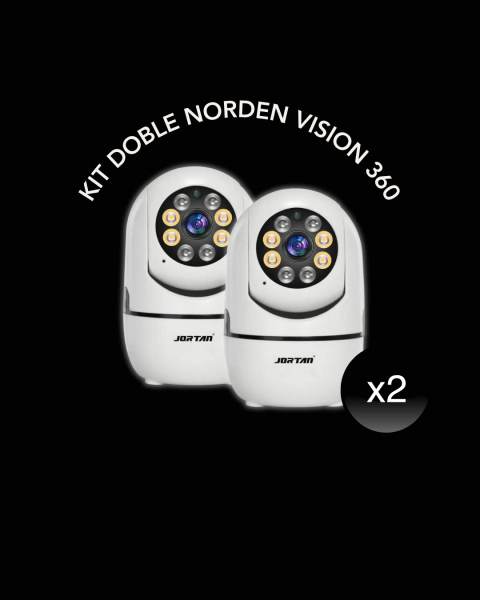 NORDEN Vision 360 — Kit Doble | Cámaras Wi-Fi 1080p, Visión Nocturna