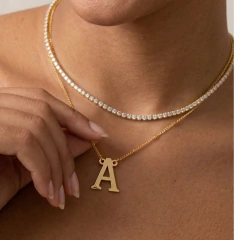 Colar com Letra - Banhado a Ouro - Dayany Semijoias