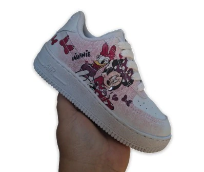 Tênis Infantil Minnie Branco com Estampa