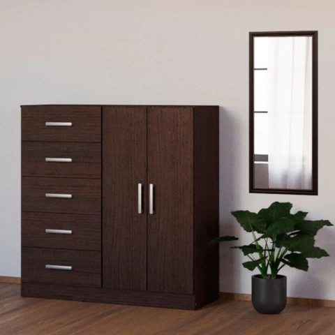 Chiffonier 5 Cajones 2 Puertas 120 cm