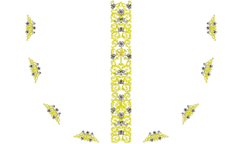 Liturgical Ornamentation Set: Chrismon, Alpha and Omega Galloon - buy online