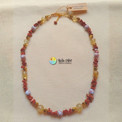 Colar Artesanal Forja Solar - Linha Fogo - comprar online