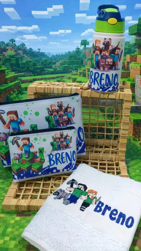 KIT infantil personalizado (minecraft)