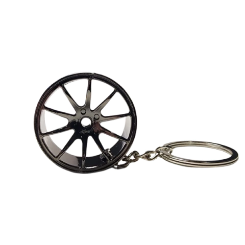 Chaveiro Automotivo DASCOMPRAS Roda Black 37mm | Estilo Minimalista, Design Funcional e Alta Durabilidade