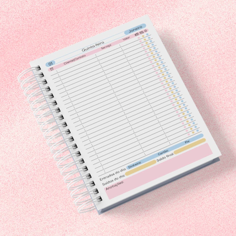 Caderno de Agendamentos com Controle Financeiro – Personalizado - comprar online