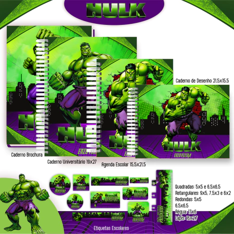 Caderno Universitário Personalizado - Hulk - comprar online