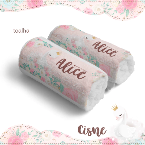 Toalhinha Boca Personalizada - Cisne - comprar online