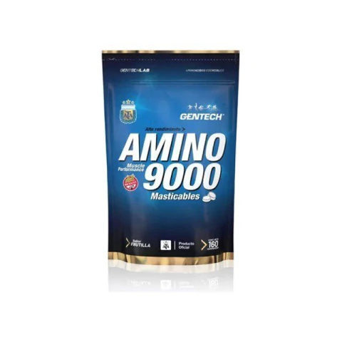 Amino 9000 160 TABS AMINOACIDOS MASTICABLE SIN TACC - GENTECH