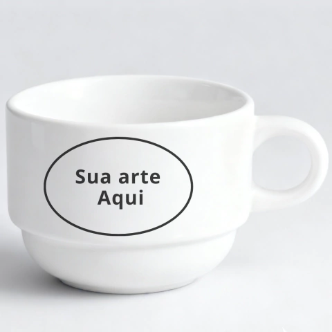 Xícara de Cerâmica Branca 150ml - Personalizada - comprar online