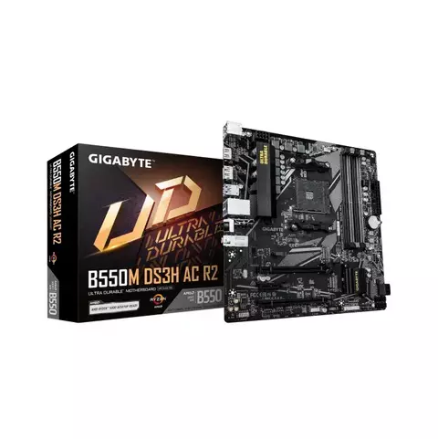 PLACA MÃE GIGABYTE B550M DS3H AC R2, AMD AM4, MATX, WF/BLT, DDR4 - B550M DS3H AC R2 - comprar online