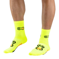 Meia Marcio May Amarelo Fluor Com Elo