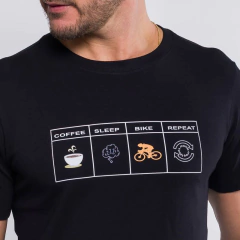 Camiseta Casual Coffee Preta - loja online