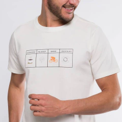 Camiseta Casual Coffee Bege - loja online