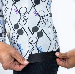 Camisa Manga Longa Funny White Bike Repeat - loja online