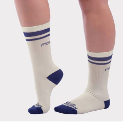Meia Marcio May Bege com Azul - comprar online