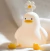 Luminária Infantil Abajur Siliconado Pato Florzinha Luz Quente LE-5861 - comprar online
