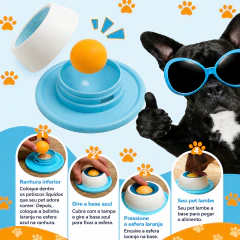 Comedouro Lento Interativo Anti Engasgo Para Cães Gatos Com Ventosa Fixadora - loja online