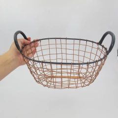 Cesto Fruteira Organizadora Metal Quadrada Oval - Hello Chic