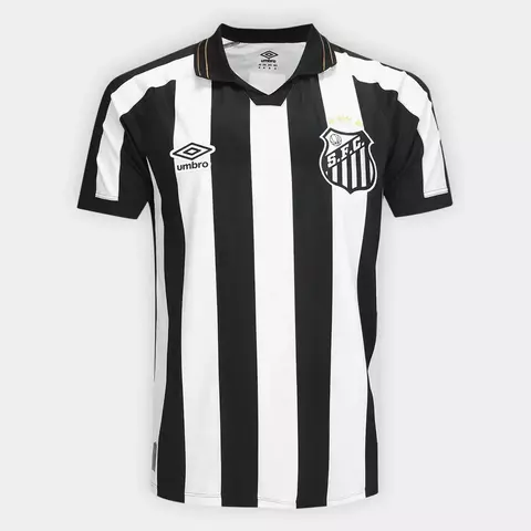 Camisa Santos II 26/27 - Torcedor U***o Masculina - Branco+Preto