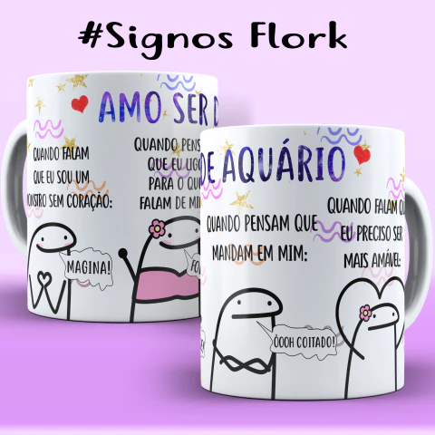 Caneca de Porcelana Personalizada – FLORK Signos - comprar online