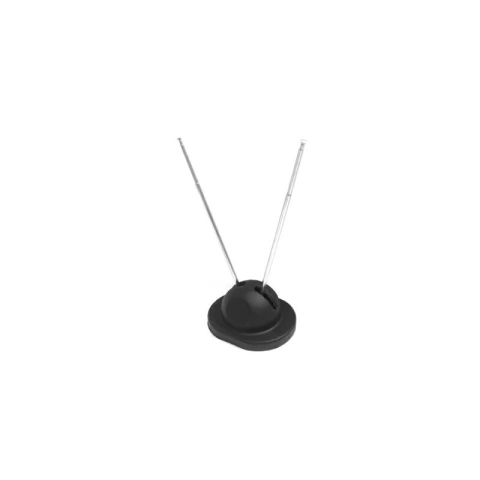 Antena doble con base para TV 5 tramos bronce cromada
