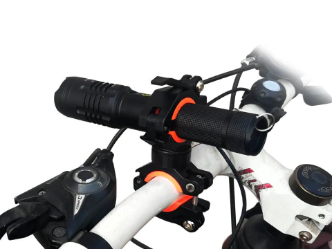 Soporte para linterna de mano en manubrio bicicleta