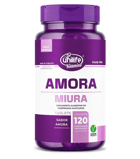 AMORA MIURA COMPRIMIDOS MASTIGAVEL 120 CPS+ VIT E,D E B12