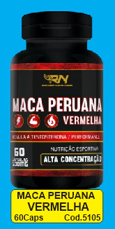 MACA PERUANA VERMELHA 60CAPS 500MG RN SUPLEMENTOS