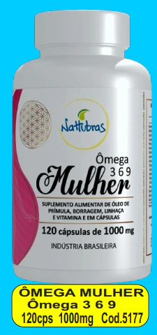 Omega 3 Mulher 120 cápsulas 1000mg Nattubras