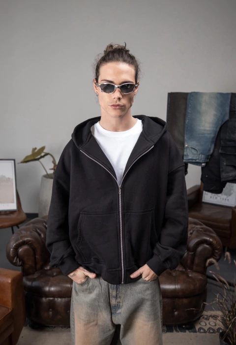 CAMPERA "ZIP" NEGRO