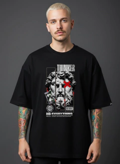 Camiseta Oversized Ultra Premium Estampa Thinker