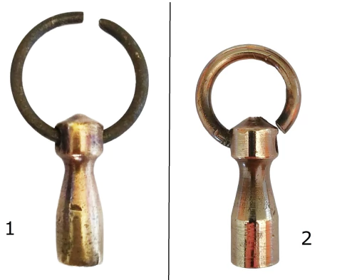 Llave antigua de encastre cuadrado 7x7 mm - Bronce