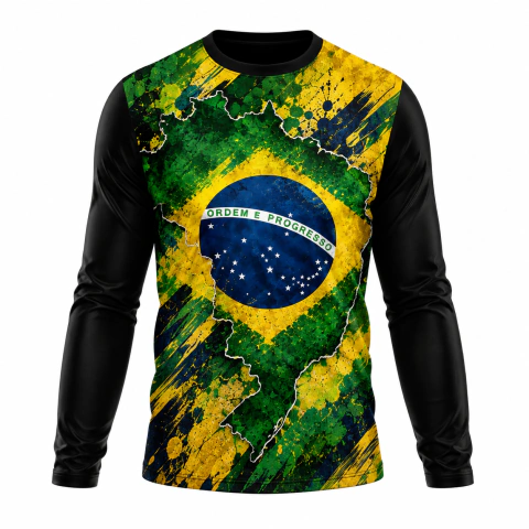 CAMISA CAMISETA BLUSA BRASIL PATRIA FAMILIA 2026 UV50+ #mod3