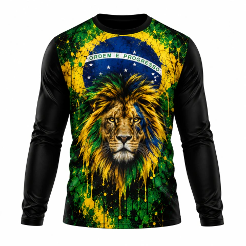CAMISA CAMISETA BLUSA BRASIL PATRIA FAMILIA 2026 UV50+ #mod6