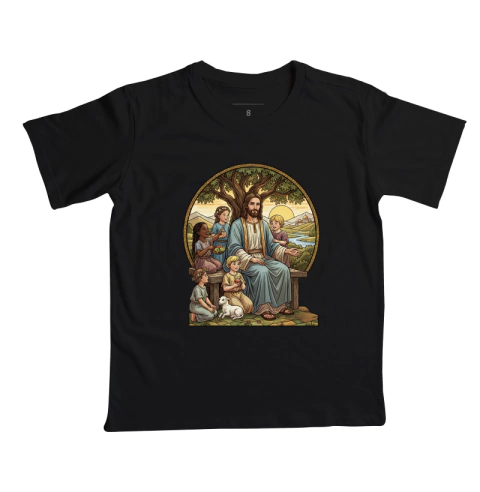 Camiseta Jesus e as Crianças - comprar online