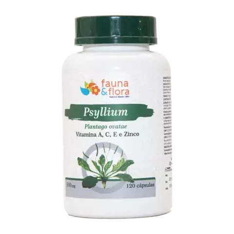 Cápsula de Psyllium com vitaminas - 120 cápsulas
