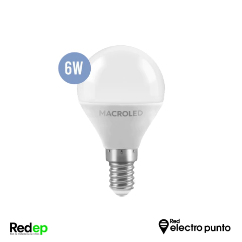 BULBO G45 MACROLED 6W E14 AC180-240V FRIO 6500K - comprar online