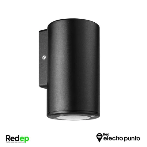 ARTEFACTO DE APLICAR EXTERIOR REDONDO, COLOR NEGRO, UNIDIRECCIONAL, IP54, AC100240V, GU10, 9W MAX