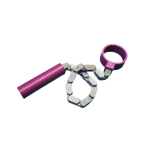 Ringchaku Articulado - Fidget Toy Giratório (Mini Nunchaku de Dedo)