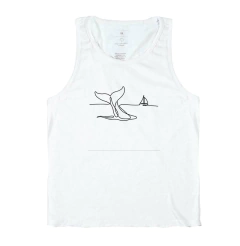 Regata Estampada Barco e Baleia Minimalista - Urda