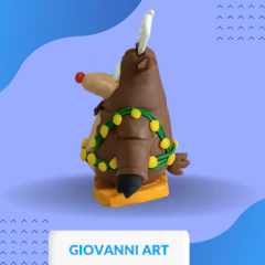RENA NARIZ VERMELHO ( CLUB PENGUIN ) - Giovanni Art & Colecionáveis