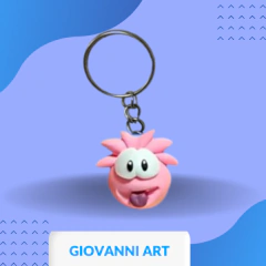 CHAVEIRO PUFFLE CLUB PENGUIN BISCUIT