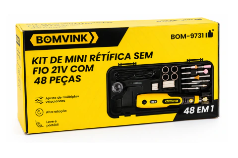 Microretifica sem fio com 48 peças da bomvink 21V