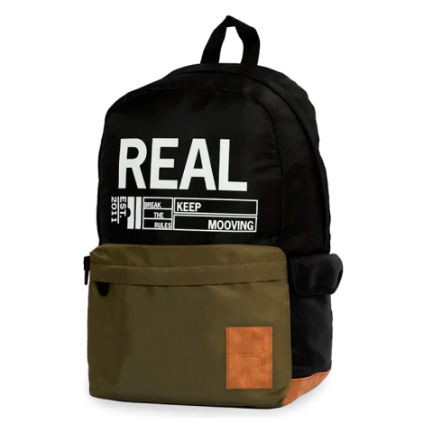Mochila Mooving Negra y Verde – “REAL / Keep Moving” - comprar online