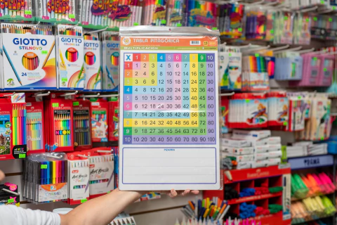 Tabla Pitagórica con Pizarra PASAnaranja – Multiplicación del 1 al 10 | Industria Argentina