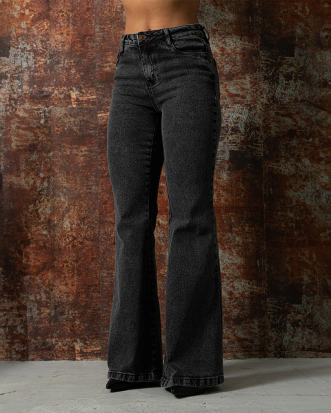 Calça Jeans Maxi Flare Feminina 25105 Vintage