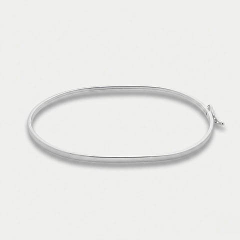 Pulseira Feminina Oval em Prata 925 Legítima