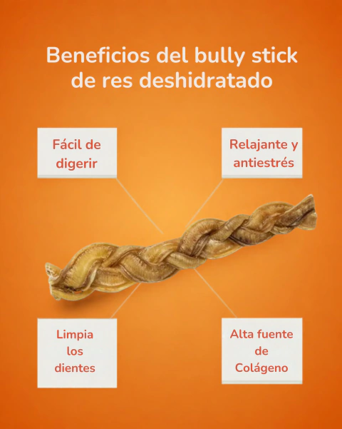 Bully Stick de Res Deshidratado x3 unidades