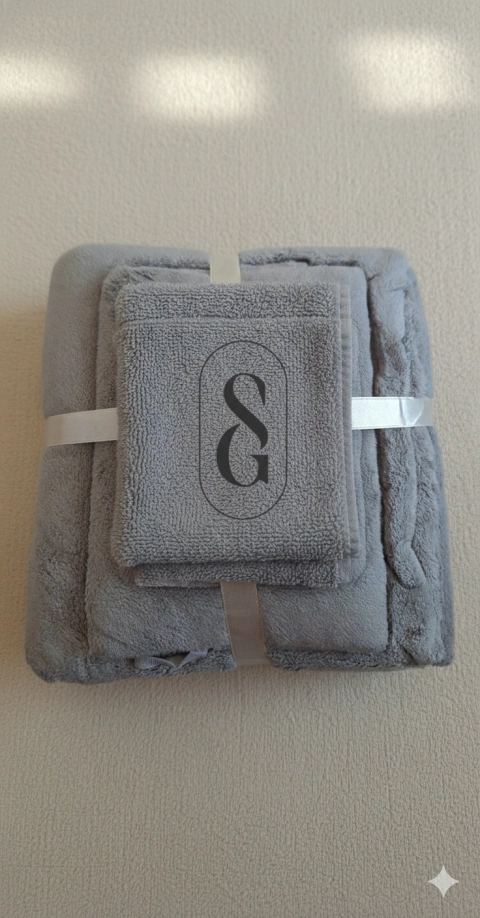 Set towel x3 gris